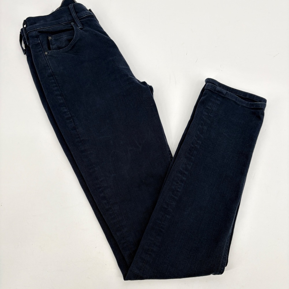MOTHER 25 The Dazzler Ankle mid-rise straight-leg‎ jeans Button Front Dark Blue - Picture 7 of 14